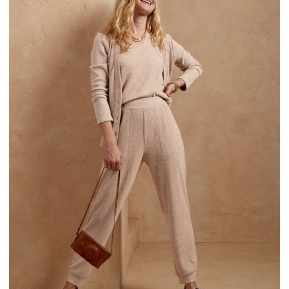 Banana Republic Brushed Marled Cardigan, Tank, Pants